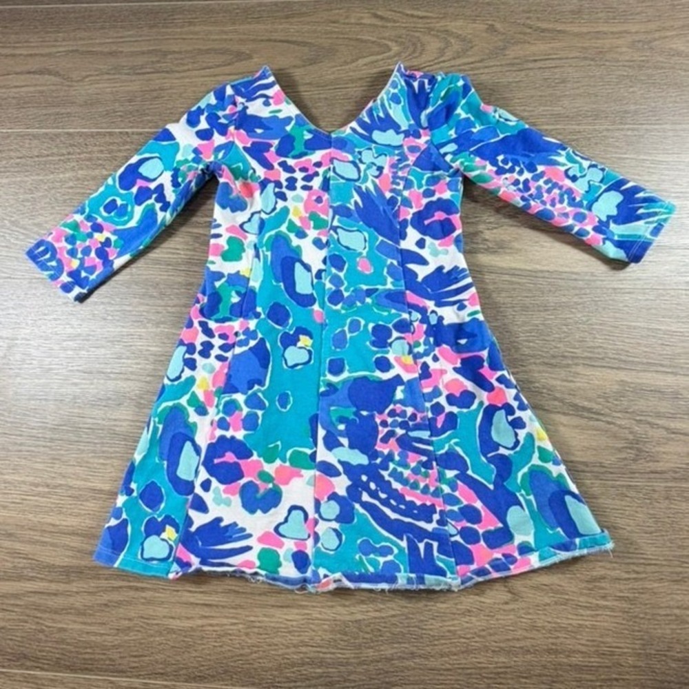 Lilly Pulitzer Girls Amelia Dress Hit The Spot Knit Bright Preppy Size M 6/7
